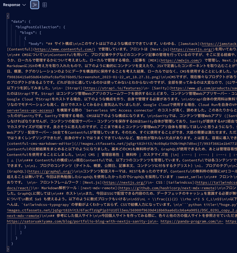 contentful-response-example-via-graphql